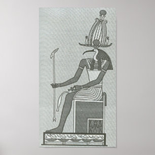 Thoth sitta på hans biskopsstolportfölj poster