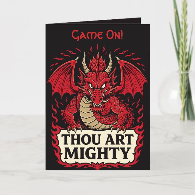 Thou Art Mighty Red Dragon Proclamation Kort (Framsida)