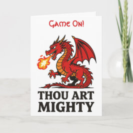Thou Art Mighty Red Dragon With Fire Breath Kort