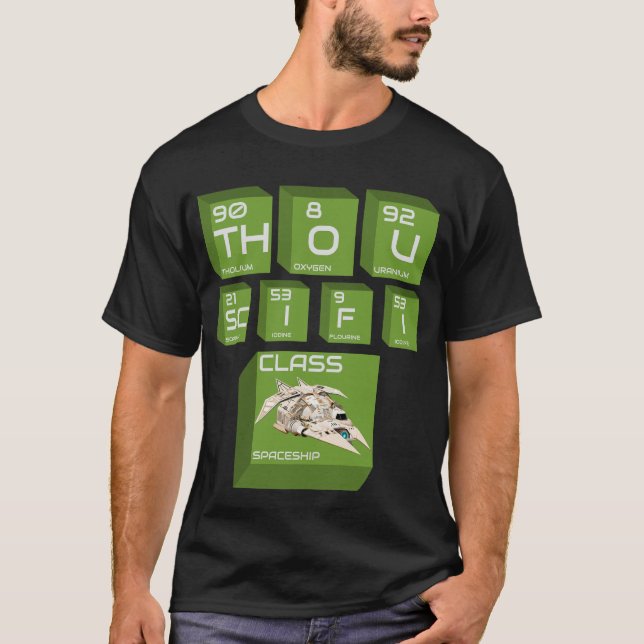 THOU SCI-FI Spacesship T Shirt (Framsida)