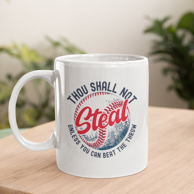 Thou Shall Not Steal My Fun Baseball  Kaffemugg (Skapare uppladdad)
