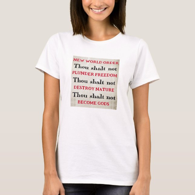 Thou Shalt Not (light) T-Shirt (Framsida)