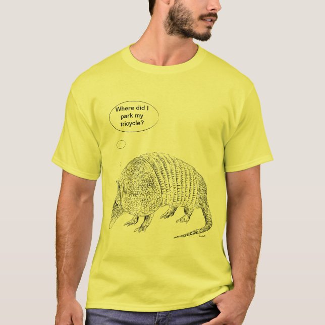 Thoughtfull bältdjur t shirt (Framsida)
