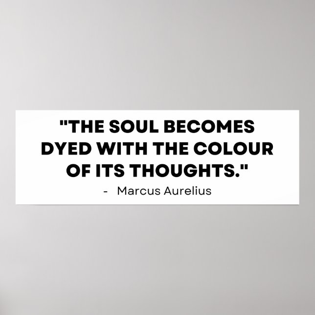 Thoughts Färg our Soul - Marcus Aurelius Poster (Framsidan)