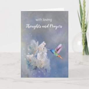 Thoughts Prayers Sympathy BeSnyval Hummingbird Kort