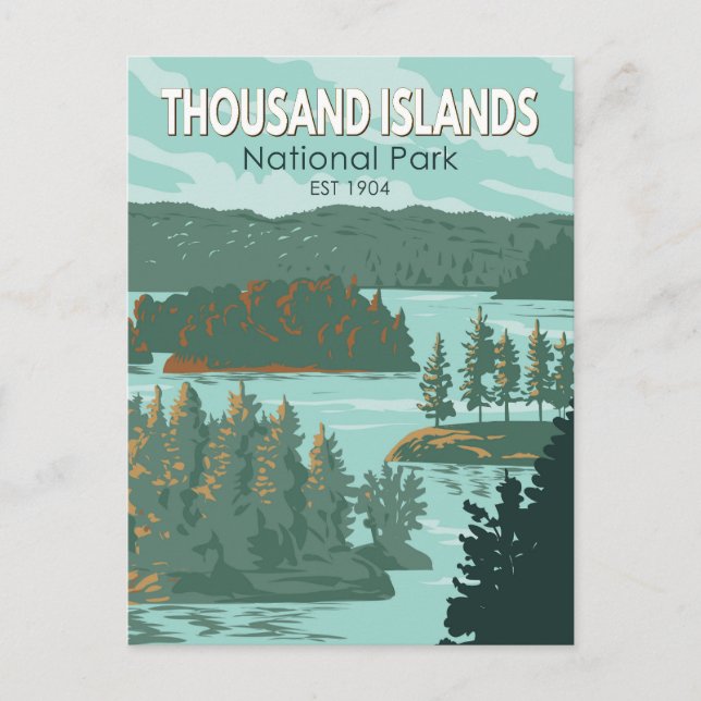 Thousand Islands National Park Kanada Vintage Vykort (Framsida)