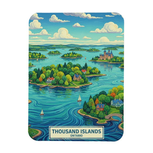 Thousand Islands Ontario Canada Magnet (Vertikal)