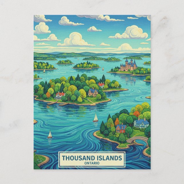 Thousand Islands Ontario Canada Vykort (Framsida)