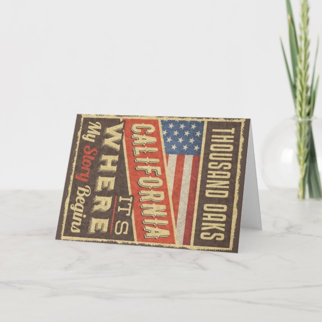 Thousand Oaks California Kort (Framsida)