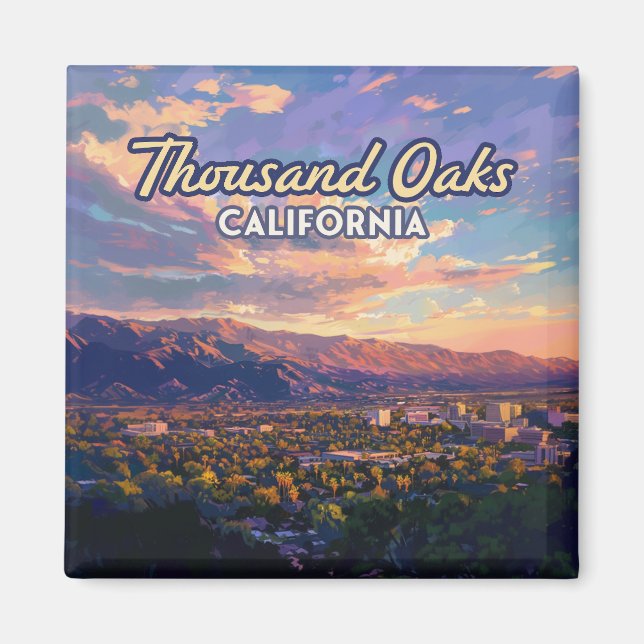 Thousand Oaks California Los Angeles Ventura Magnet (Framsidan)