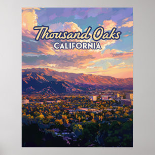 Thousand Oaks California Los Angeles Ventura Poster