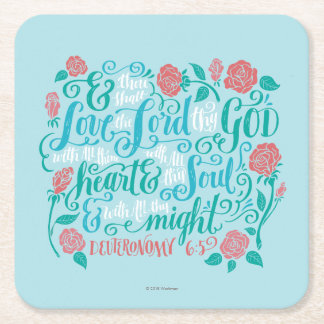 ThouShalt kärlek lorden thy gud Underlägg Papper Kvadrat