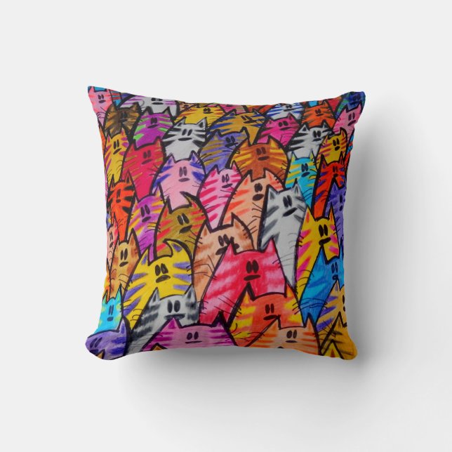 THP - 053 - Katter - Dekorativ kudde (Framsida)