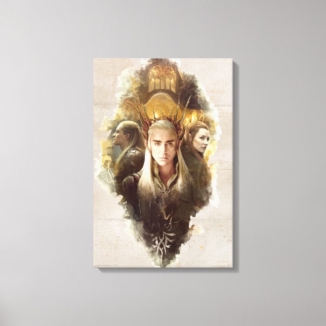 Thranduil, LEGOLAS GREENLEAF™ och TAURIEL™ Graphic Canvastryck (Framsida)