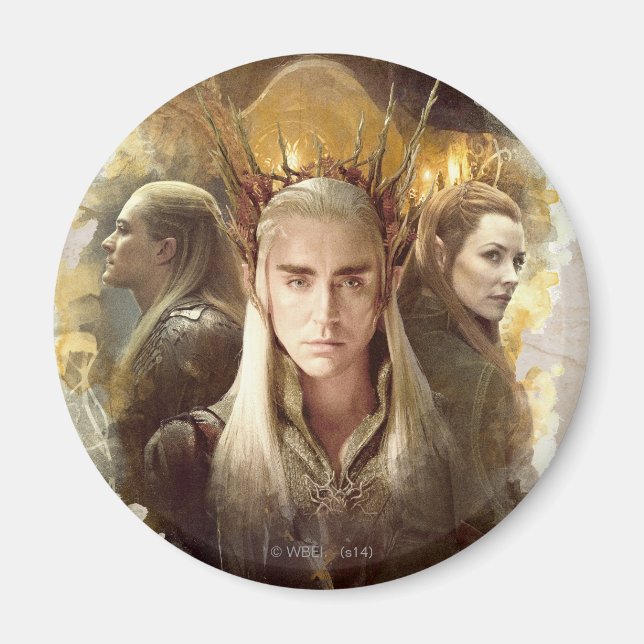 Thranduil, LEGOLAS GREENLEAF™ och TAURIEL™ Graphic Magnet (Framsidan)