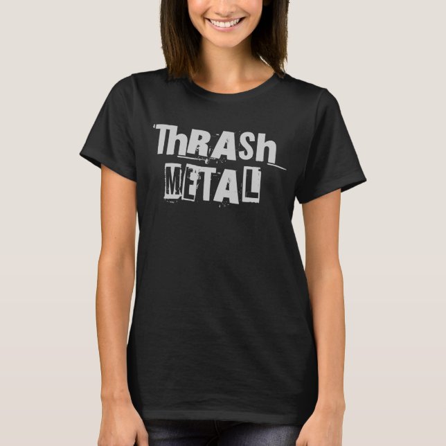 Thrash Metal-musik logotyp T Shirt (Framsida)
