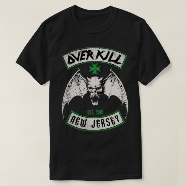 THRASH METALL OVERKILL NEW JERSEY AMERICA T SHIRT (Design framsida)