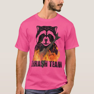 Thrash Team Funny Raccoon Heavy Metall Guitar Play T Shirt