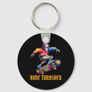 Thrasher Skeleton Halloween Costume Nyckelring