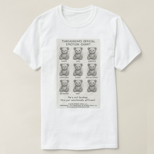 Threadbear™️ Officiella Känslodiagram T Shirt (Design framsida)