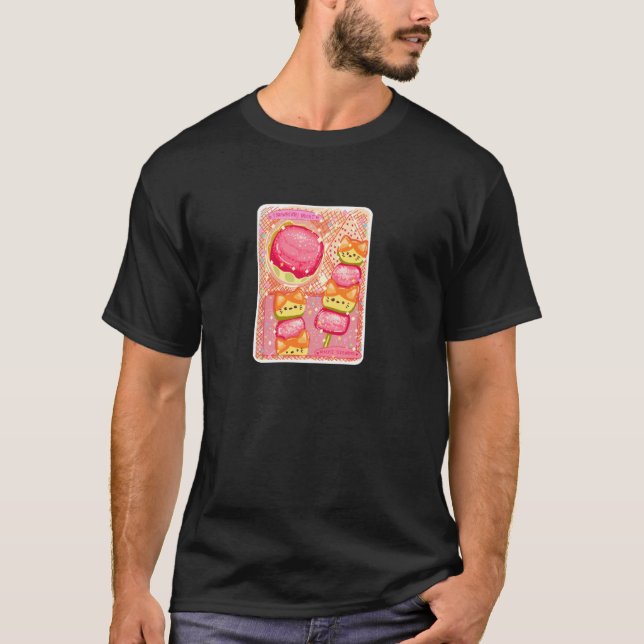 Threadless Aidadaism Jordgubb & Katt Mochis Skiss T Shirt (Framsida)