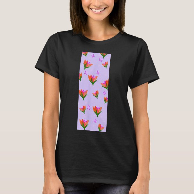 Threadless Floresta Moon Flowers Yogamatta Grafik  T Shirt (Framsida)