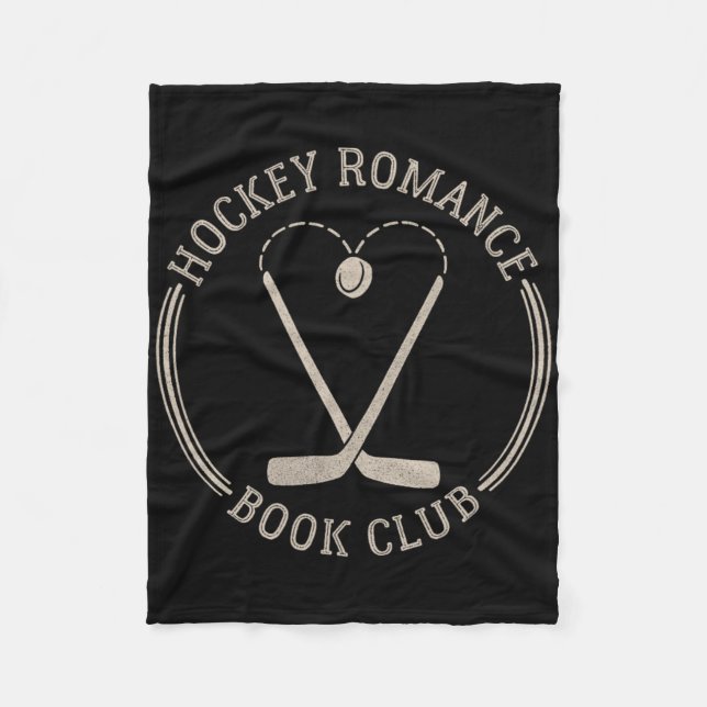 Threadless Grå Himmel Chai Hockey Romance Bokklubb Fleecefilt (Framsidan)