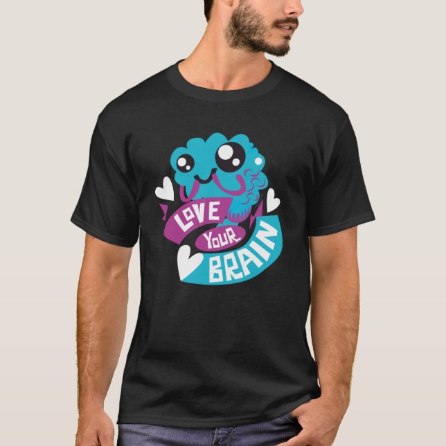 Threadless jag älskar inälvor älskar din hjärna gr t shirt (Framsida)
