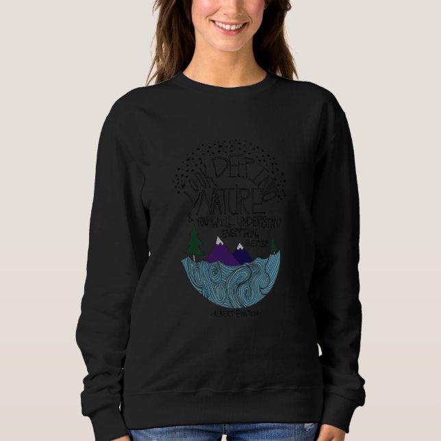 Threadless Leah Flores Einstein Nature Graphic T Shirt (Framsida)