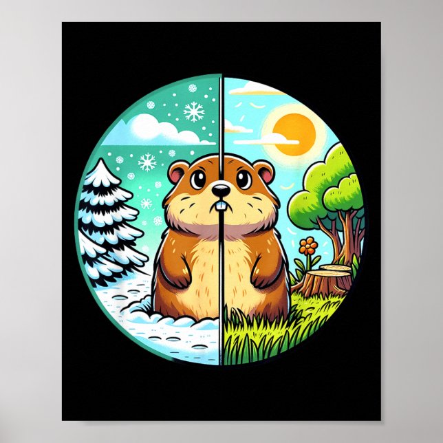 Threadrock Vinter eller Vår Groundhog Day, Liten, Poster (Framsidan)