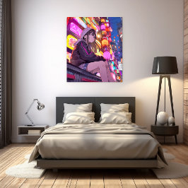 【Threads限定イラストポスター】寿司娘 GenerativeAI Fototryck