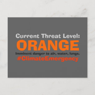 Threat Level Orange Protest Trump Vykort