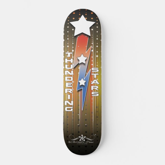 Threatars Stars Mini Skateboard Bräda 18,5 Cm (Framsida)