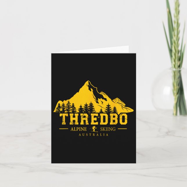 Thredbo Snowy Mountains Australia Ski Resort Souve Kort (Framsida)