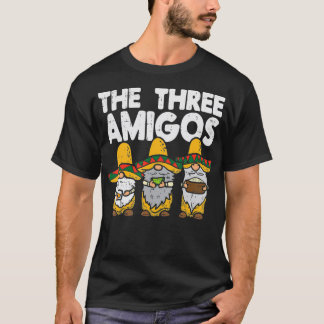 Three Amigos Mexican Gnomes Cute Cinco De Mayo Fie T Shirt