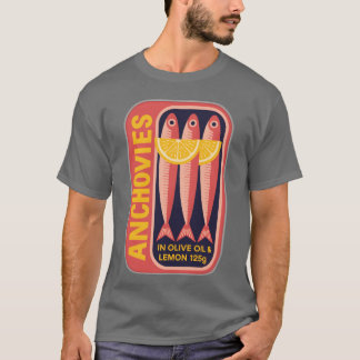 Three Anchovies in Olive Lemon Can gift T Shirt