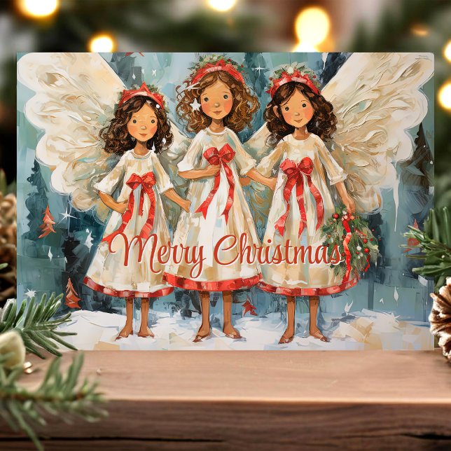 Three Angel Choir God jul Helgkort (Skapare uppladdad)