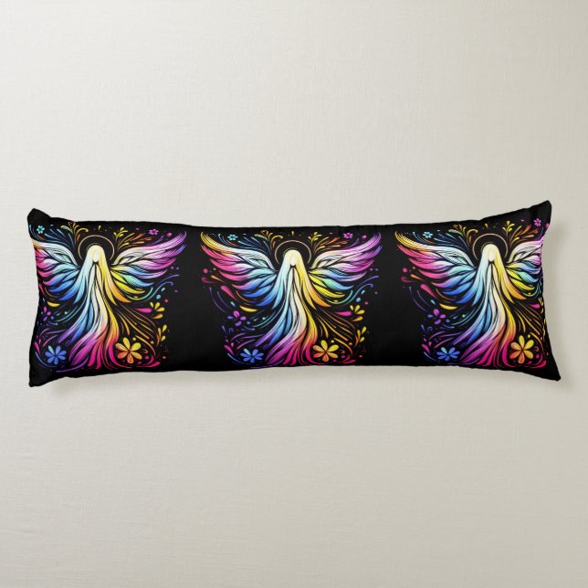 Three Beautiful Angel On the Back and Front of a Kroppskudde (Baksidan)