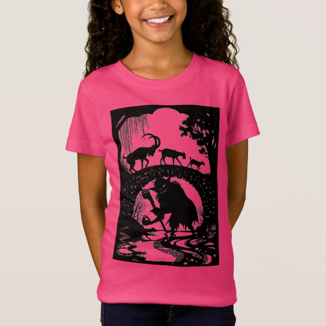 Three Billy Goats Gruff   T Shirt (Framsida)