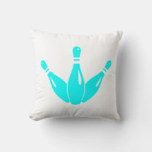 Three Bowling Pins Aqua Blue