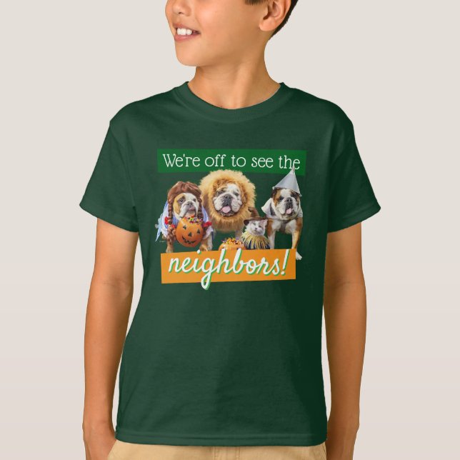 Three Bulldogs in Costumes T Shirt (Framsida)