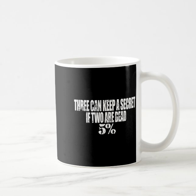 Three Can Keep A Secret If Two Are Dead 50% Funny  Kaffemugg (Höger)
