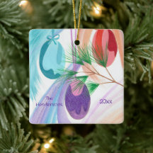 Three Christmas Balls, personalized ornaments