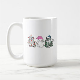 Three Christmas Cats Kaffemugg