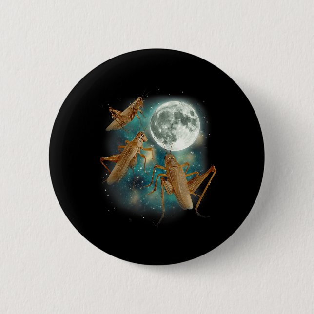 Three Cricket Moon 3 Insekt ylande Meme Magi Förba Knapp (Framsida)