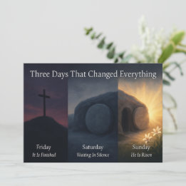 Three Days That Changed Everything Easter Card Julkort