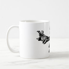 Three Dogs Mug – Lying Trio in Black Ink Kaffemugg