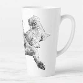 Three Dogs Mug – Resting Companions in Ink Style