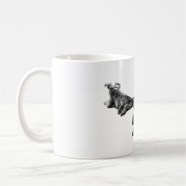 Three Dogs Mug – Resting Companions in Ink Style Kaffemugg