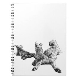 Three Dogs Notebook – Peaceful Back View Portrait Anteckningsbok